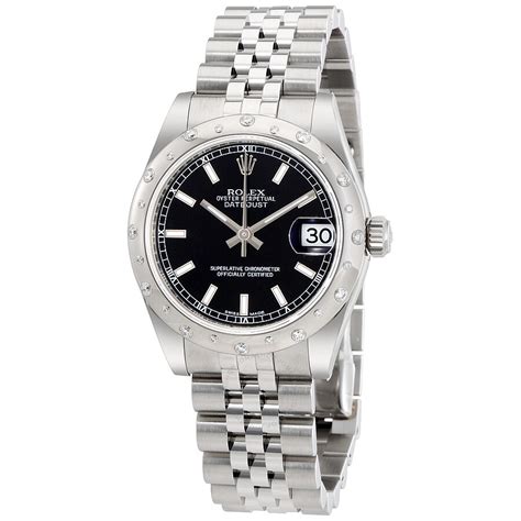 vintage steel rolex datejust|rolex datejust 31 black dial.